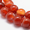 Natural Striped Agate/Banded Agate Bead Strands X-G-K166-13-8mm-08-3