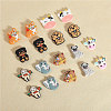 18Pcs 9 Styles Silicone Focal Beads SIL-CA0002-87-6