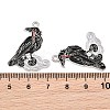 Alloy with Black Enamel Pendants AL-CBA2919-02P-05-3