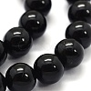 Natural Black Tourmaline Beads Strands G-G763-01-4mm-A-3