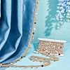 5 Yards Polyester Thread & Plastic Shell Beaded Trim Ribbon OCOR-PH0007-74B-4