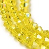 Transparent Electroplate Glass Beads Strands EGLA-A039-T4mm-B21-3