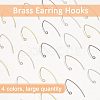 80Pcs 4 Colors Brass Earring Hooks KK-FH0004-45-4