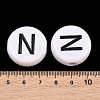 Opaque White Acrylic European Beads AC-CBA3BDD-01N-3