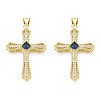 Brass Micro Pave Cubic Zirconia Pendants KK-N227-86D-1
