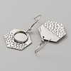304 Stainless Steel Geometric Dangle Earring Settings FIND-WH0032-74P-04-2