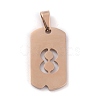 Ion Plating(IP) 304 Stainless Steel Pendants STAS-O127-C08-2