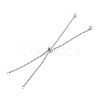 Non-Tarnish Adjustable 304 Stainless Steel Box Chain Slider Bracelet Making MAK-L038-001P-05-1