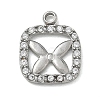 304 Stainless Steel with Crystal Rhinestone Charms RB-CBA8719-01A-P-1