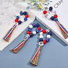 SUPERFINDINGS Independence Day Wood Bead Napkin Rings AJEW-FH0003-52-4