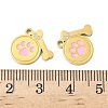 304 Stainless Steel Enamel Charms STAS-G360-03G-01-3