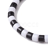 Two Tone Acrylic Column Beaded Stretch Bracelets for Women BJEW-JB10785-3