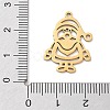 Christmas Theme 304 Stainless Steel Pendants STAS-R003-04G-02-3