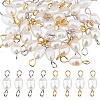 40Pcs 2 Colors Natural Cultured Freshwater Pearl Links Connector Charms PALLOY-DC00035-1