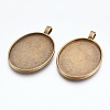 Alloy Pendant Cabochon Settings LS-PALLOY-2422-AB-FF-1