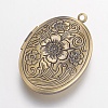 Brass Locket Pendants X-KK-N0116-048AB-2