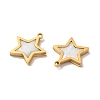 Ion Plating(IP) Hand Polished 304 Stainless Steel Star Charms STAS-A080-11G-3