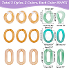 480Pcs 6 Style Acrylic Linking Rings OACR-DC0001-02-2