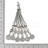 Tibetan Style Alloy Curb Chain Tassel Big Pendants FIND-K013-01AS-03-3