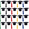 20Pcs 5 Colors Mini Felt Fabric Graduation Hat with Tassels AJEW-CP0010-11-7