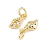 Brass Micro Pave Cubic Zirconia Pendants KK-A269-02B-G-2