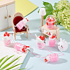 Olycraft 8Pcs 4 Style PVC Plastic Strawberry Ice Cream Cup Pendant Decorations HJEW-OC0001-08-6