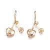 Brass Micro Pave Clear Cubic Zirconia Peg Bails Pendants with Rhinestone and Enamel Settings LS-KK-N232-240-1