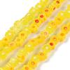 Handmade Millefiori Glass Bead Strands X-LAMP-J035-4mm-06-2