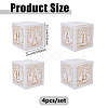 4Pcs Paper with PET Storage Boxes CON-WH0095-192-2