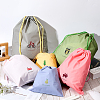 6Pcs 3 Sizes 2 Colors Polyethylene Waterproof Drawstring Storage Bags ABAG-CN0001-47-3