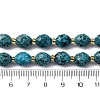 Natural Sesame Jasper Dyed Beads Strands G-D305-B02-01-5