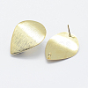Brass Drawbench Stud Earring Findings KK-F728-15G-NF-2