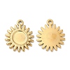 Ion Plating(IP) 304 Stainless Steel Pendant Cabochon Settings STAS-L020-012G-1