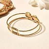 201 Stainless Steel Bangles for Women BJEW-R014-02G-2