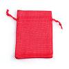 Polyester Imitation Burlap Packing Pouches Drawstring Bags ABAG-R005-9x7-18-1