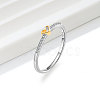 925 Sterling Silver Micro Pave Clear Cubic Zirconia Finger Rings FS-WG81B24-06-1