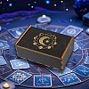 Rectangle Engraved Plywood Wooden Tarot Storage Boxes with Sliding Lid CON-WH20008-10A-6