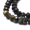 Natural Golden Sheen Obsidian Beads Strands G-E569-I02-3