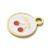 304 Stainless Steel Fruit Enamel Pendants STAS-G362-04G-09-2
