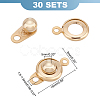 Unicraftale 30 Sets 201 Stainless Steel Snap Clasps STAS-UN0045-17-3