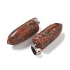 Natural Red Sesame Jasper Pointed Pendants G-B127-18P-11-2