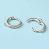 Anti-Tarnish Rhodium Plated 925 Sterling Silver Huggie Hoop Earring Findings STER-D016-02P-3