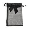 Rectangle Lace Organza Drawstring Gift Bags OP-K002-01-4