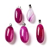 Natural Agate Dyed Pendants G-Q016-03E-1