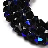 Transparent Electroplate Glass Beads Strands GLAA-F029-4mm-D02-3