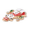 Christmas Zinc Alloy Rhinestone Pendnats PALLOY-K008-02D-KCG-3