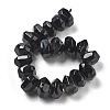 Natural Black Agate Beads Strands G-K392-A18-3