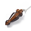 Natural Tiger Eye Pointed Dowsing Pendulums AJEW-B020-03P-03-3