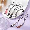 Cat Alloy Enamel Mobile Straps HJEW-JM01078-5