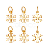 6Pcs 925 Sterling Silver Snowflake Charms STER-PH0003-26-6